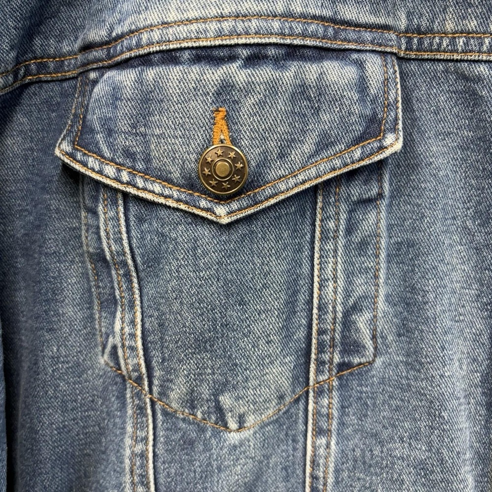 Vintage Aladdin Las‎ Vegas Hotel Casino Denim Jacket XXL Blue Genie Lamp Trucker - Picture 11 of 12